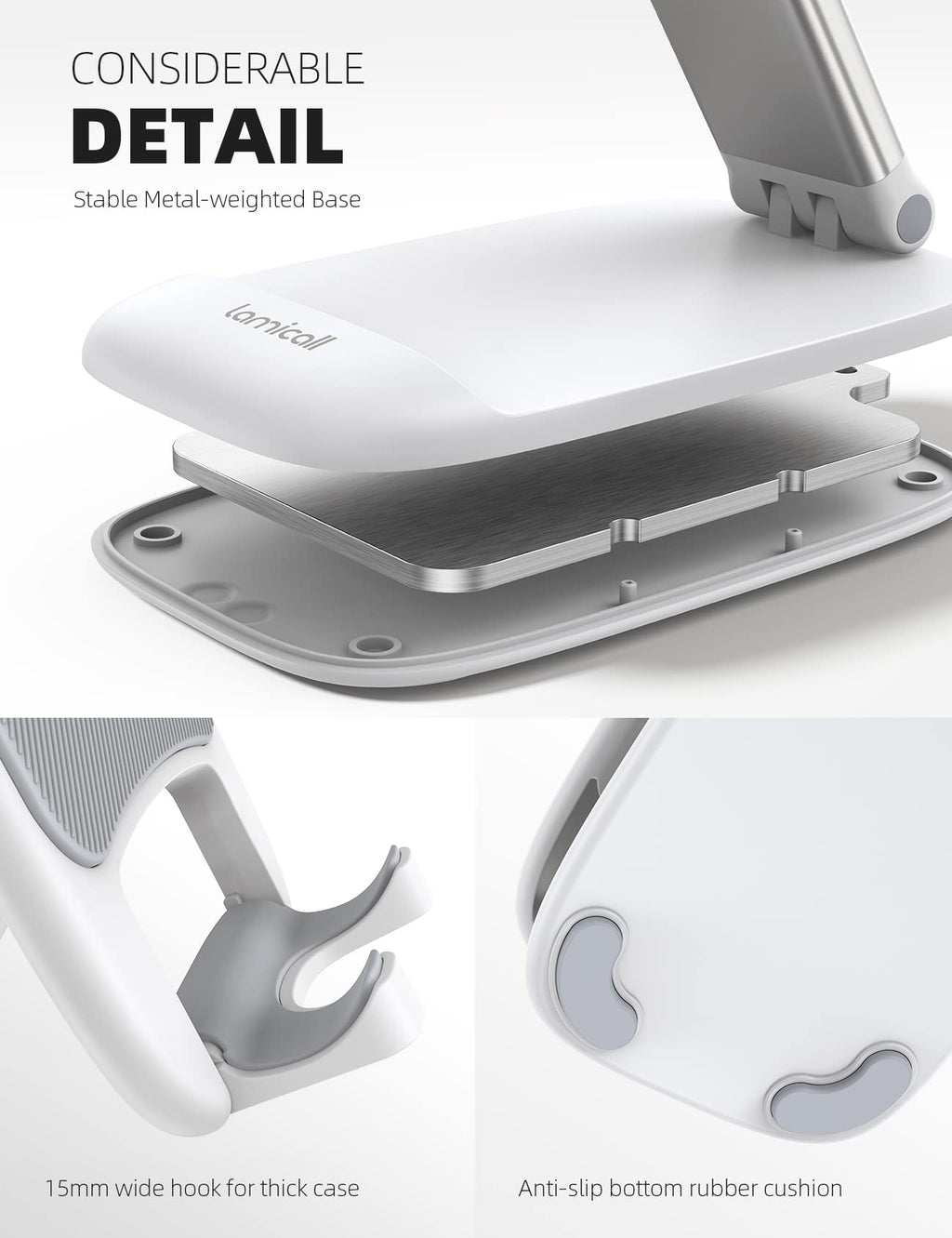 Phone Stand â€?Desktop Cell Phone Holder for Office Desk (4-8")