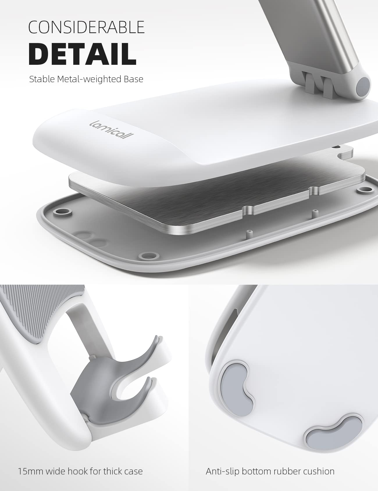 Phone Stand â€?Desktop Cell Phone Holder for Office Desk (4-8")