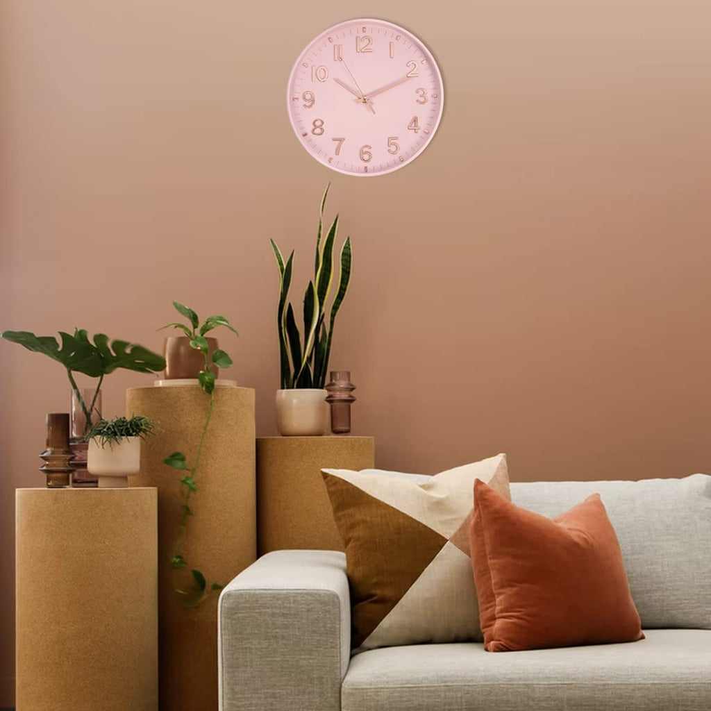Wall Clocks Battery Operated - 12 inch Silent Non Ticking Modern