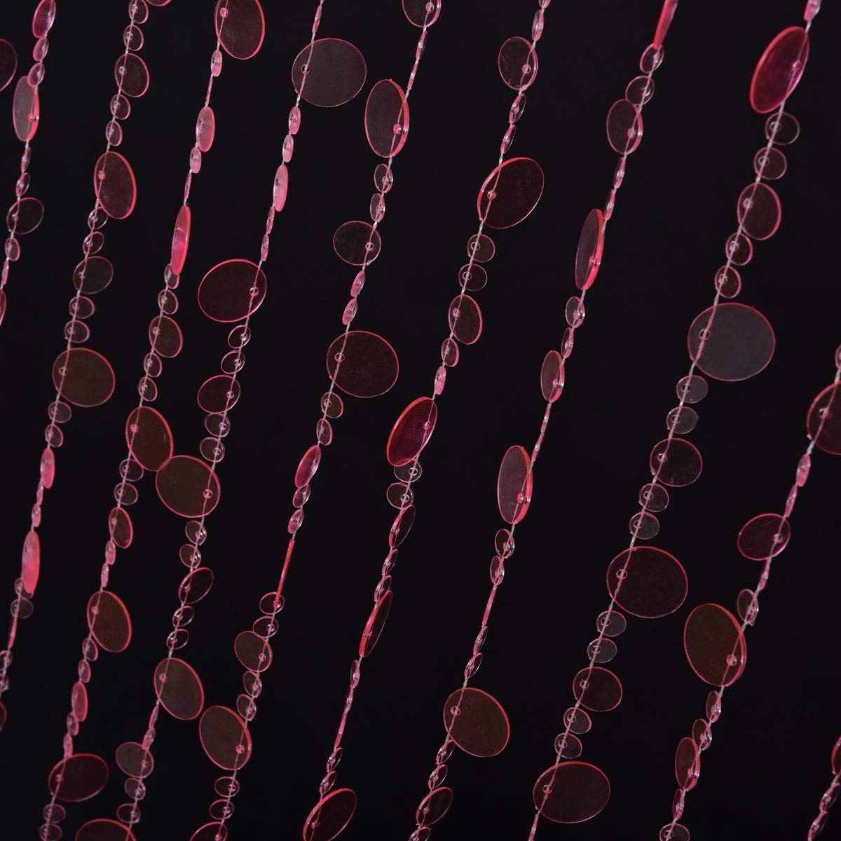 Iridescent Faux Crystal Acrylic Bubble Beaded Curtains for Doorway Room Divider Backdrop Decoration