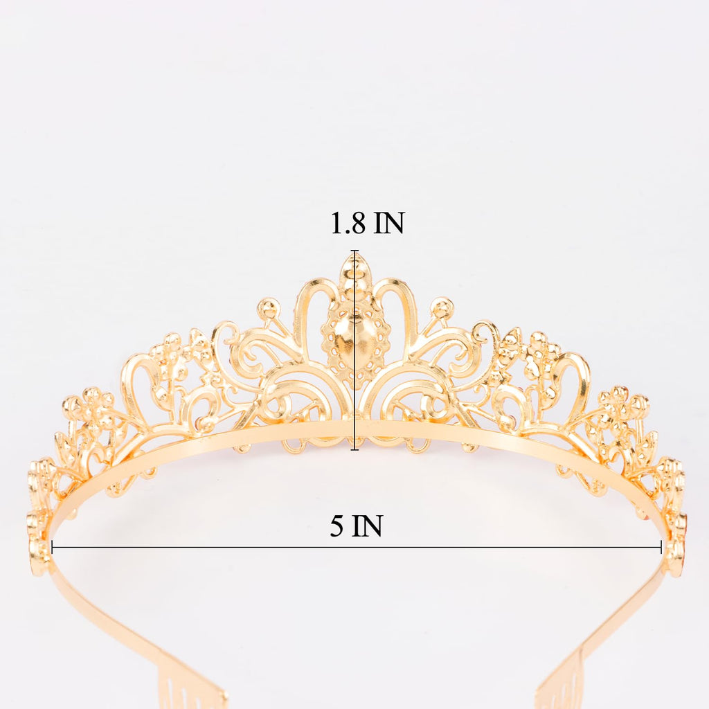 Princess Crystal Tiara Crown Headband Elegant Crown With Combs