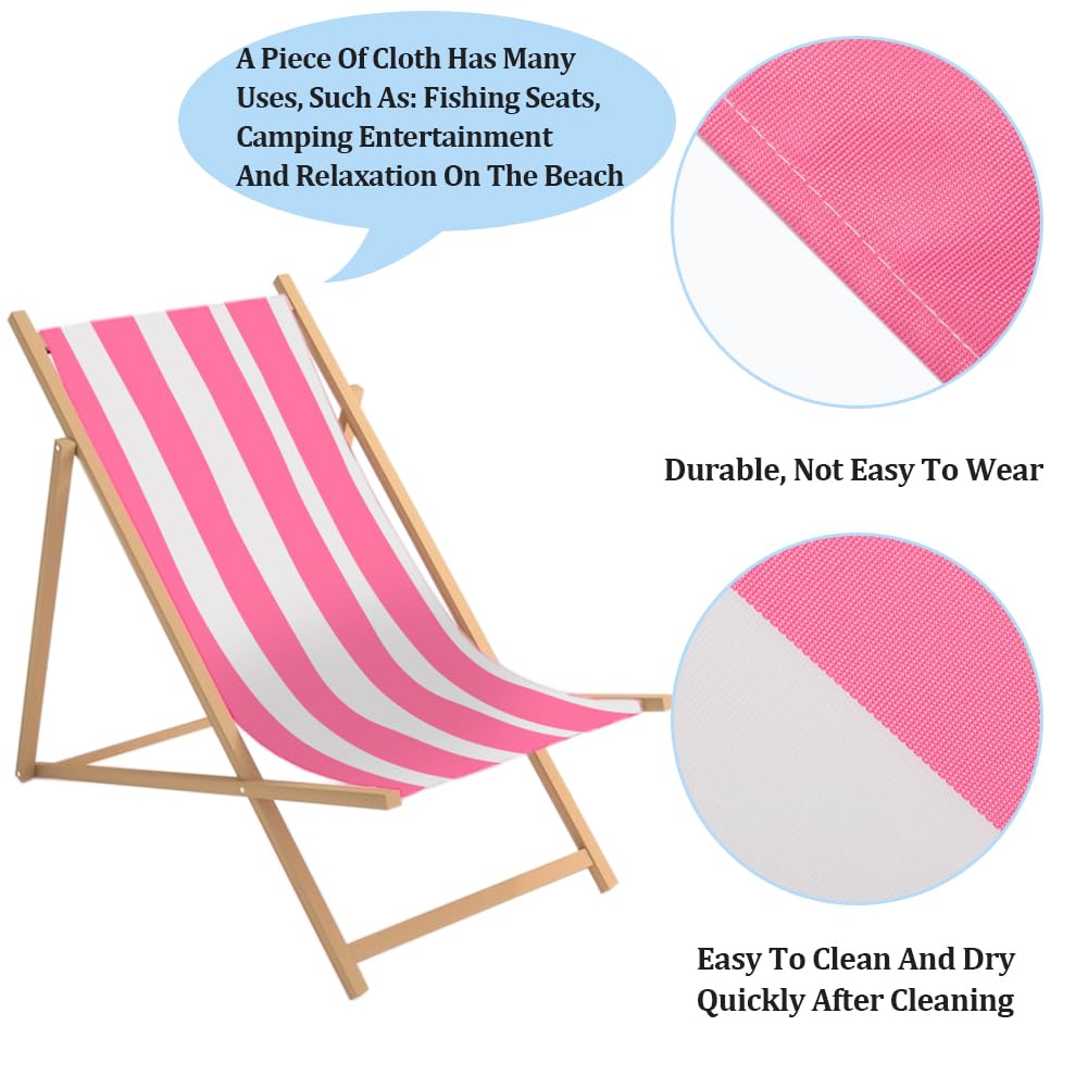 Cute 1pcs Beach Sling Chair Replacement Lawn Chair Webbing Chair Oxford Cloth 435 * 1165mm Outdoor Patio Foldable Chaise Lounge Chair Fabric