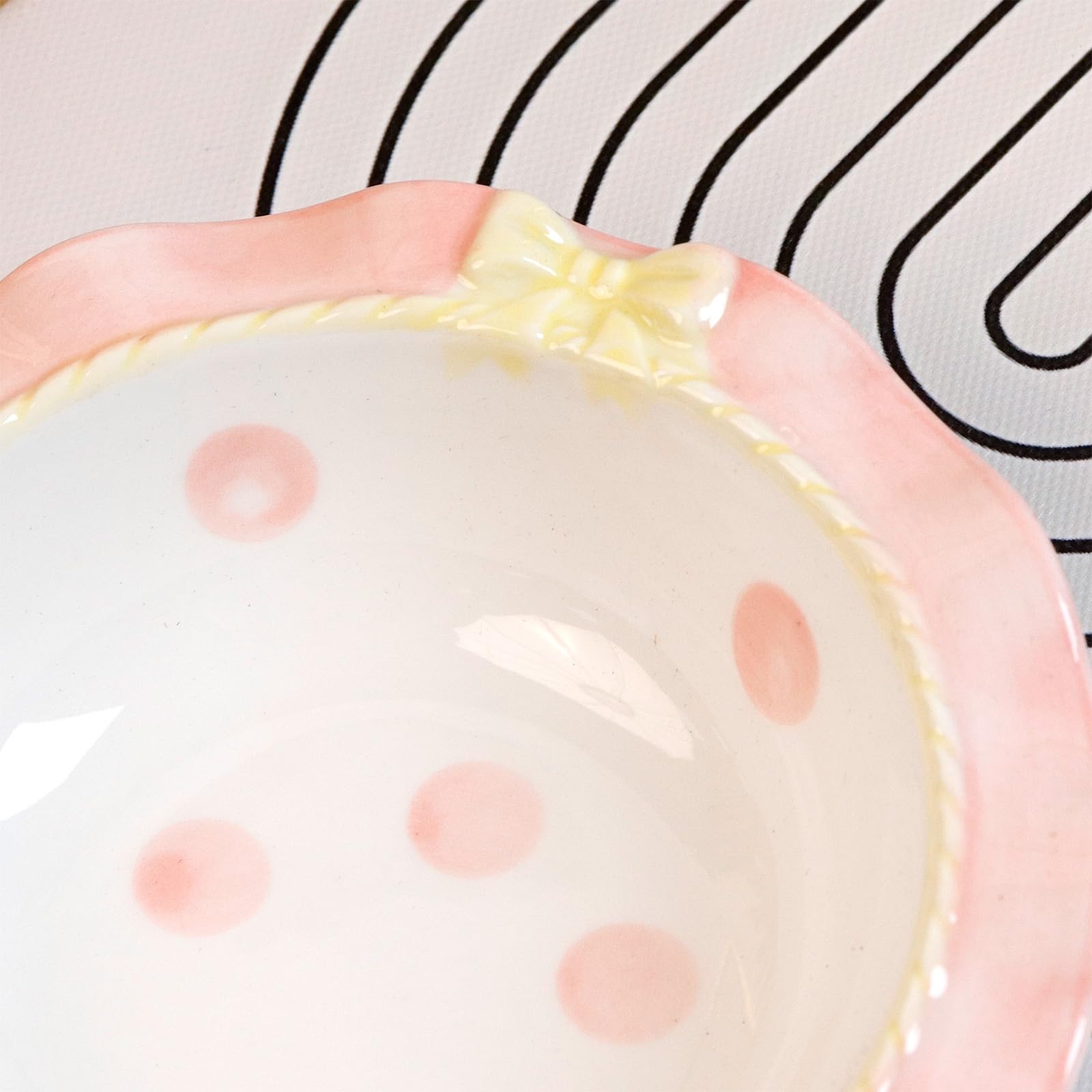 Cute Ceramic Bowls Porcelain Dessert Bowl Suitable (5 Inch)