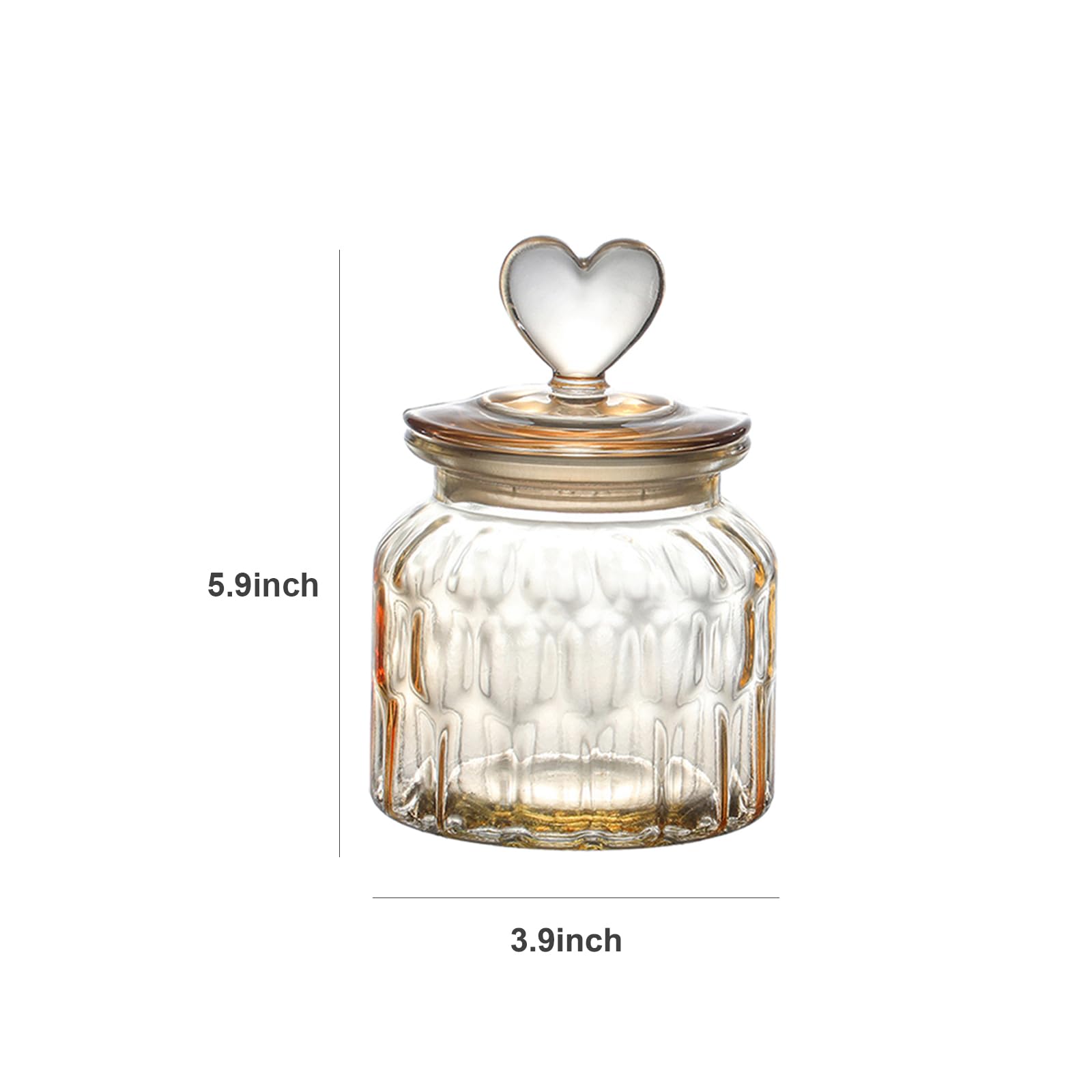 Glass Food Storage Containers with Lids - 23oz Transparent Glass Canister Set with Airtight Lids