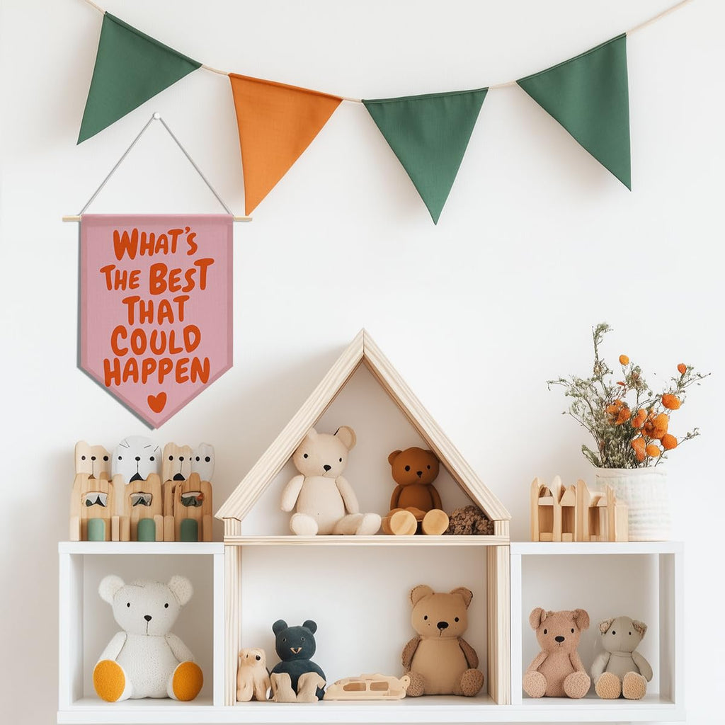 Preppy Positive Affirmations Wall Hanging Pennant Flag â€?Aesthetic Decor for Classroom, Bedroom, or Home