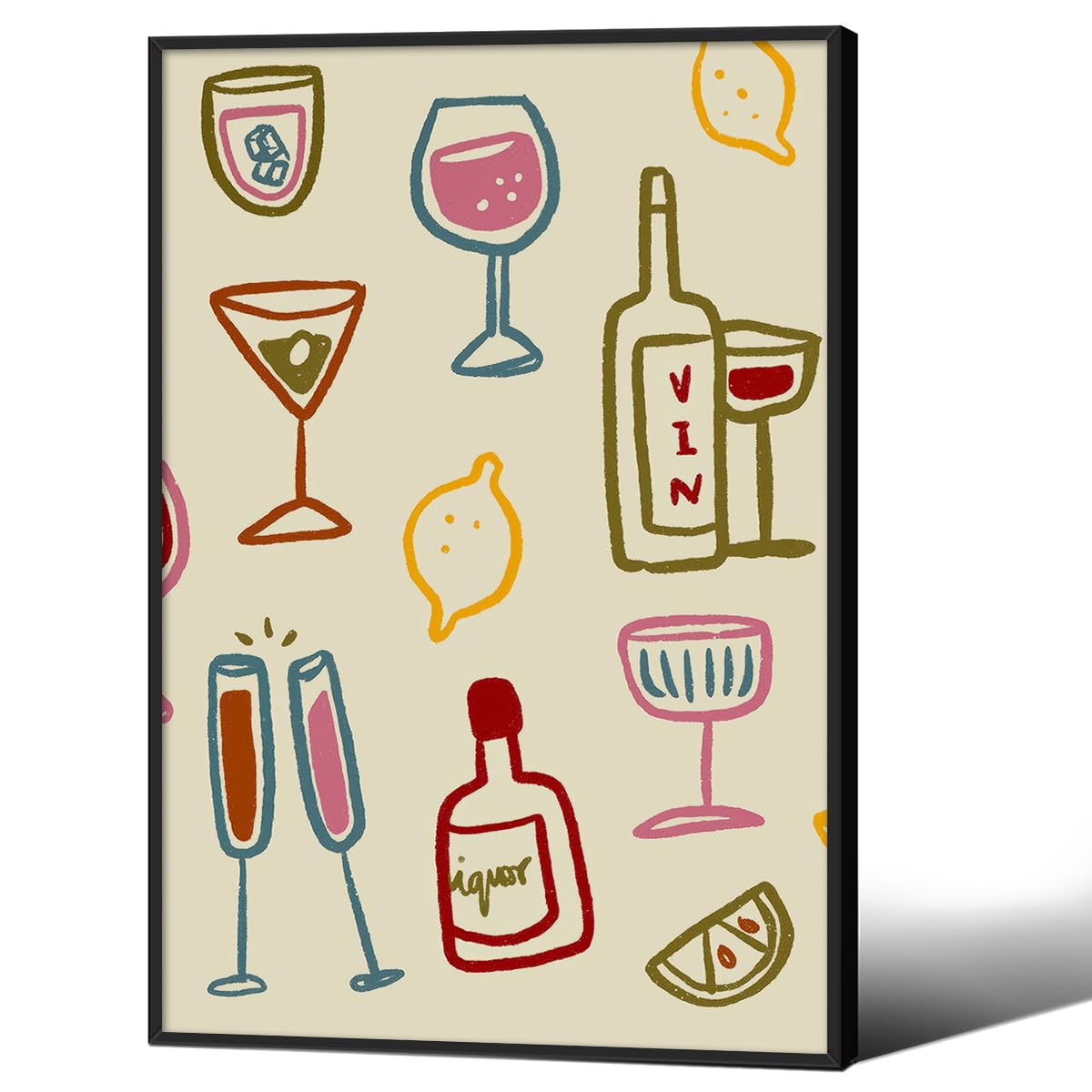 Modern Italian Kitchen Colorful Wall Art