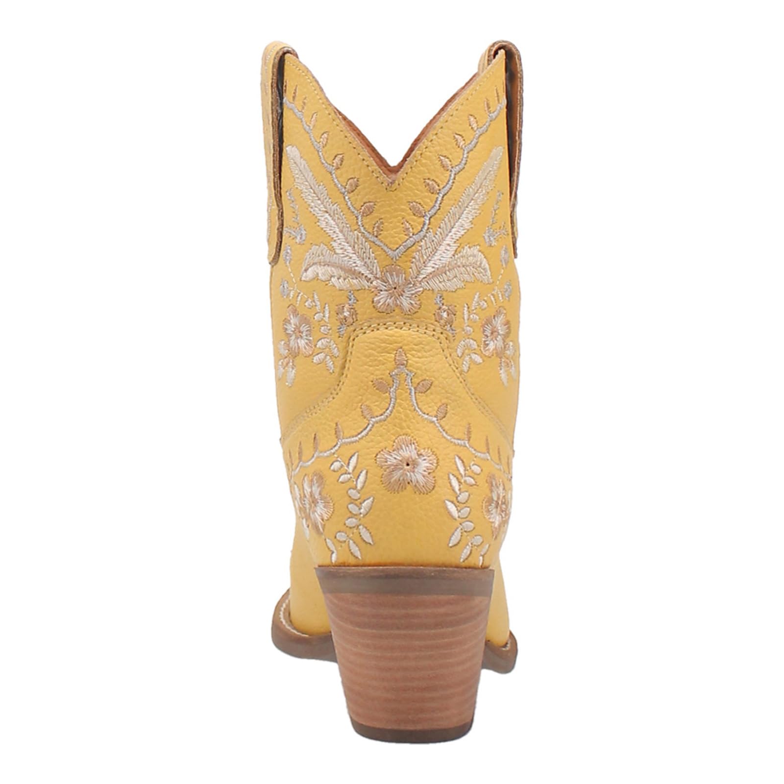 Womens Primrose Metallic Embroidered Floral Snip Toe Casual Boots Ankle Mid Heel 2-3"