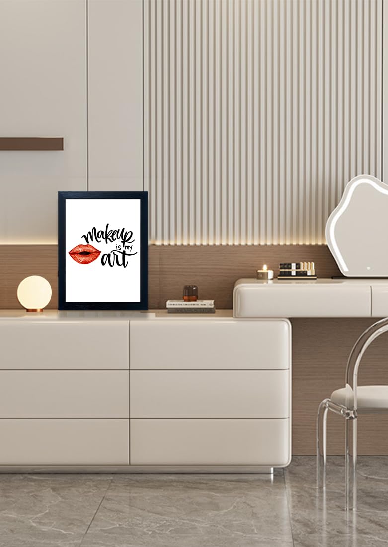 Pink Makeup Room Wall Art Fashion Canvas Wall Art Beauty Room Decor Art Pink Lips Canvas Artwork Trendy Girly Wall Art Women Bedroom Bathroom Decor Print