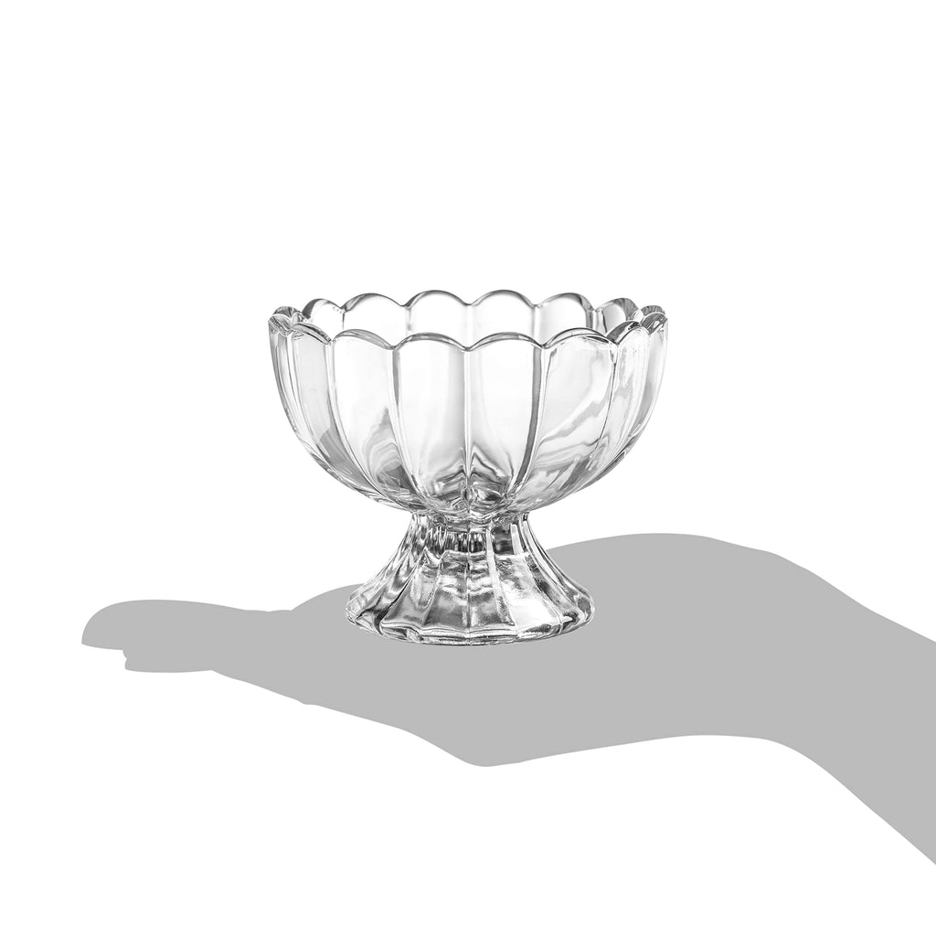 Set of 5oz Footed Tulip Glass Dessert Cups â€?Perfect for Ice Cream, Sundaes, Fruit, Snacks, Cocktails & Holiday Parties