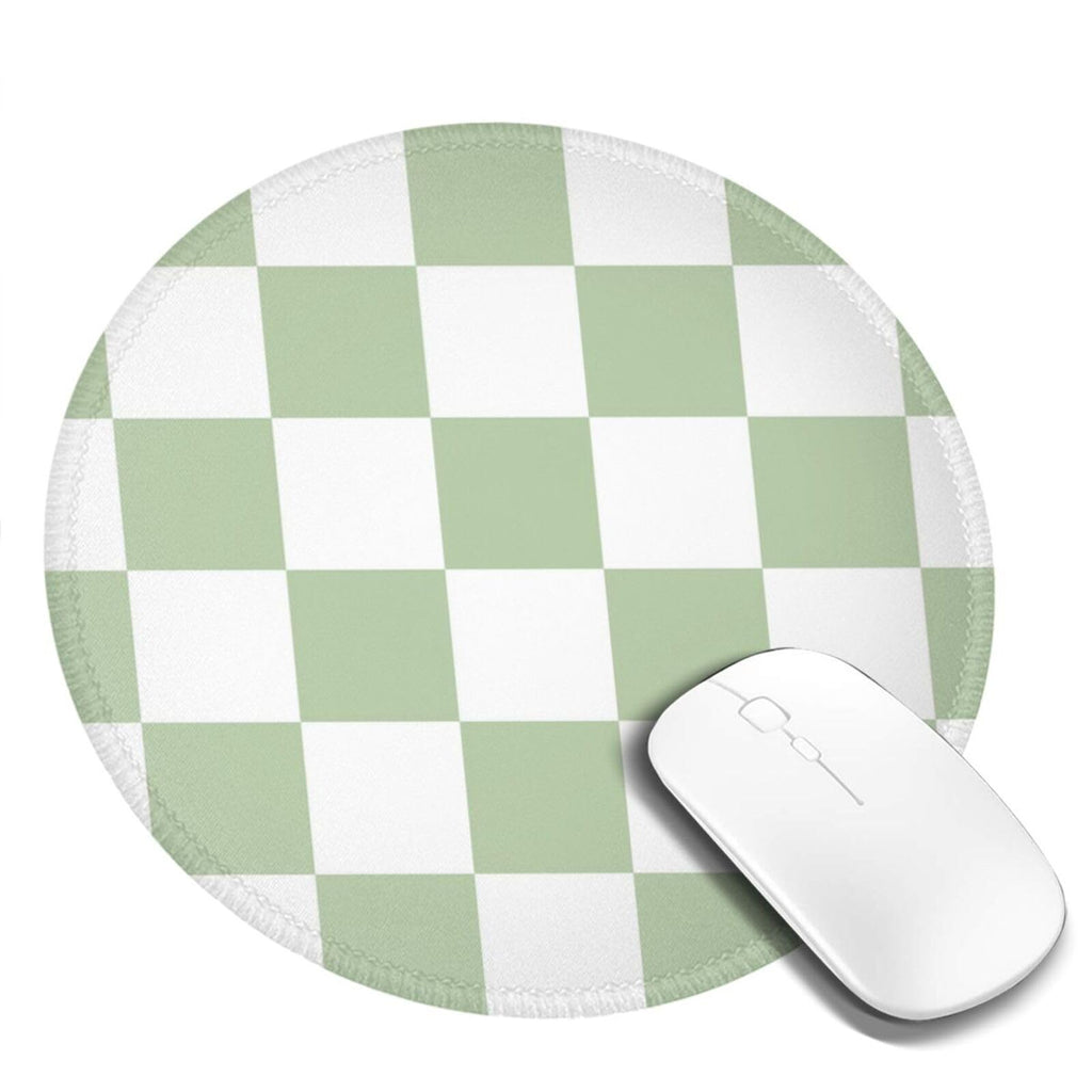 Round Mouse Pad Desk Top - Stitched Edges 8 X 8 Inch