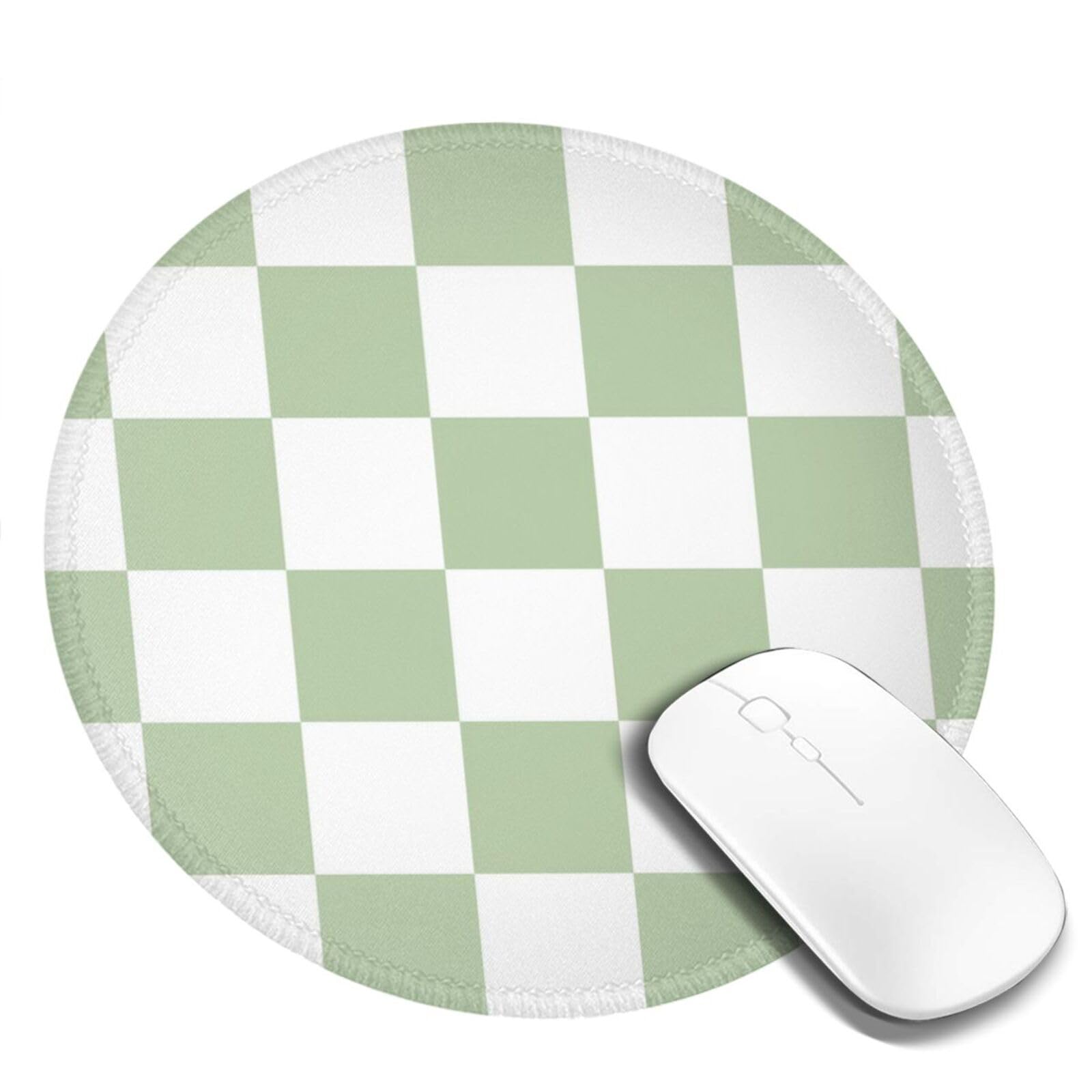 Round Mouse Pad Desk Top - Stitched Edges 8 X 8 Inch
