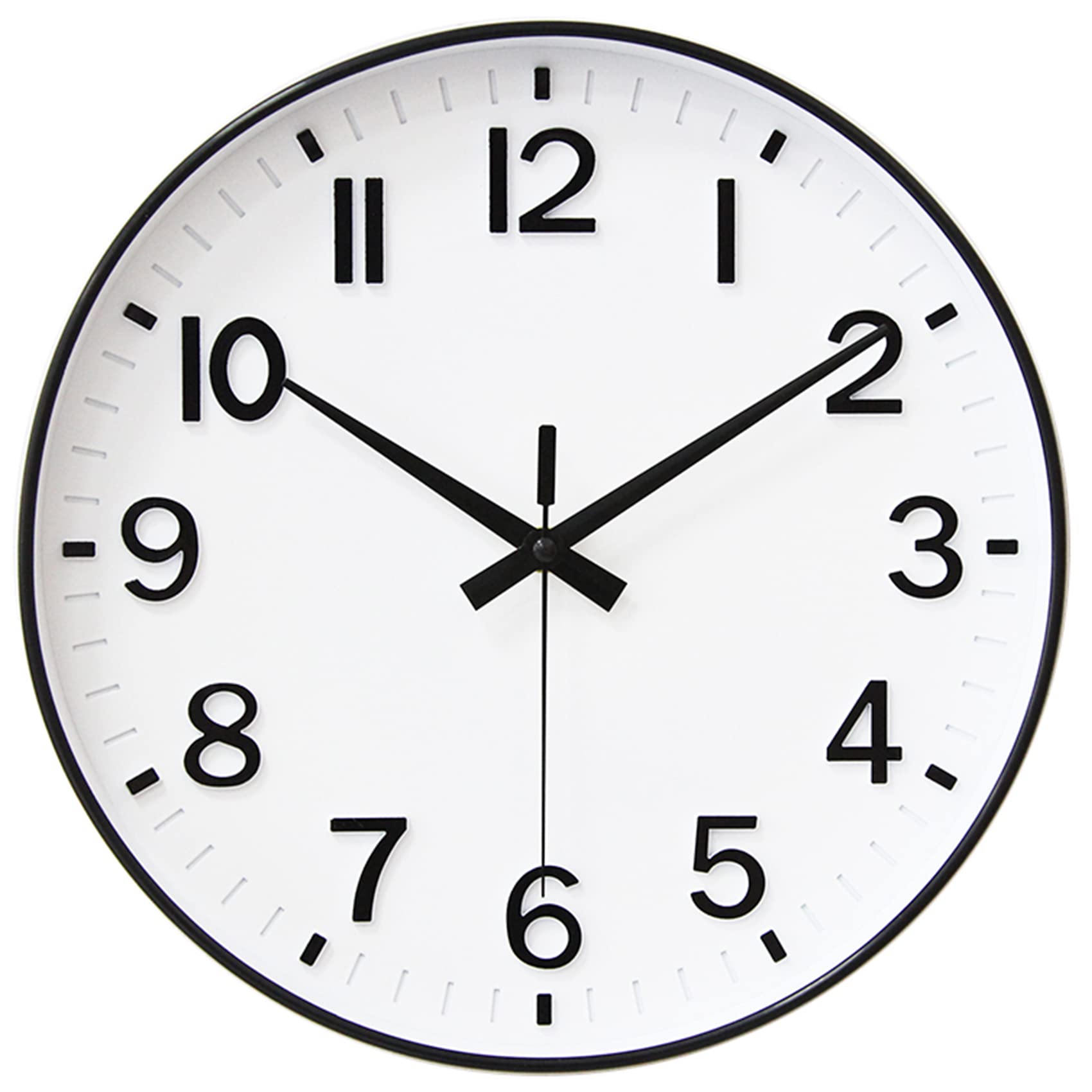 Wall Clocks Battery Operated - 12 inch Silent Non Ticking Modern