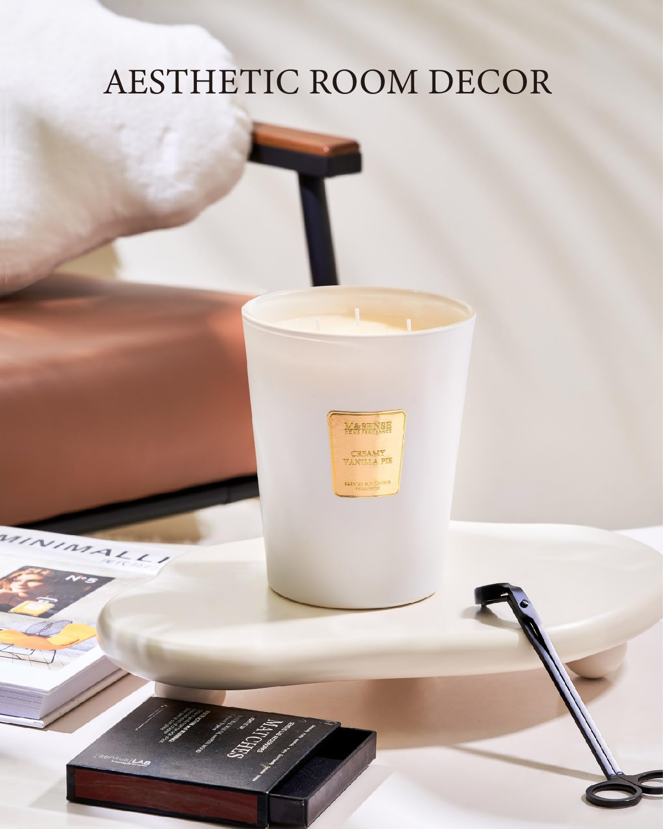 Large Soy Scented Candles, Non Toxic Natural Spring Candles 35oz 150 Hours Long Lasting Slow Burning