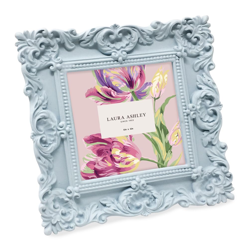 Resin Picture Frame â€?Handcrafted Floral Design with Easel for Tabletop and Wall Display