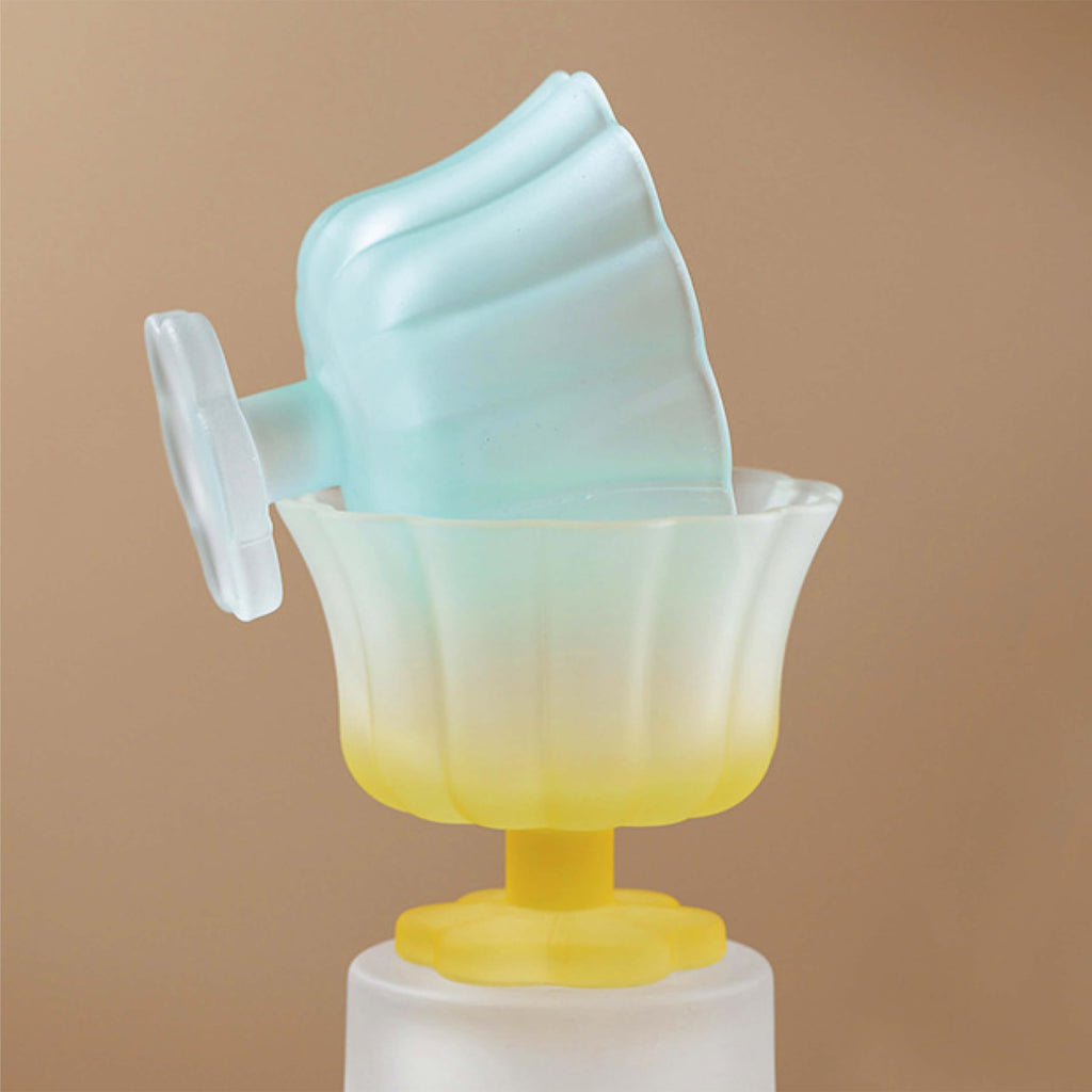 Matte Gradient Finish Glass Dessert Bowl with Heavy Base, 240ml (8.1oz)