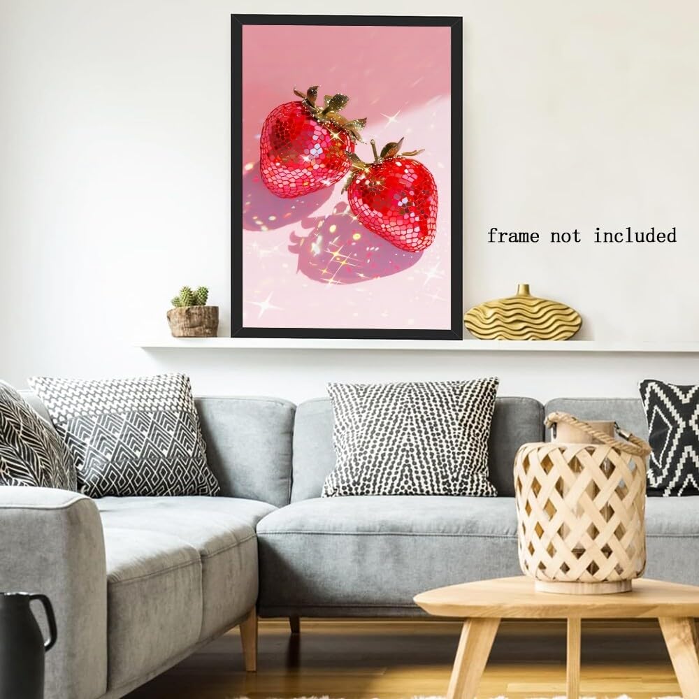 Disco Ball Fruits Canvas Print â€?Trendy Glam Wall Art