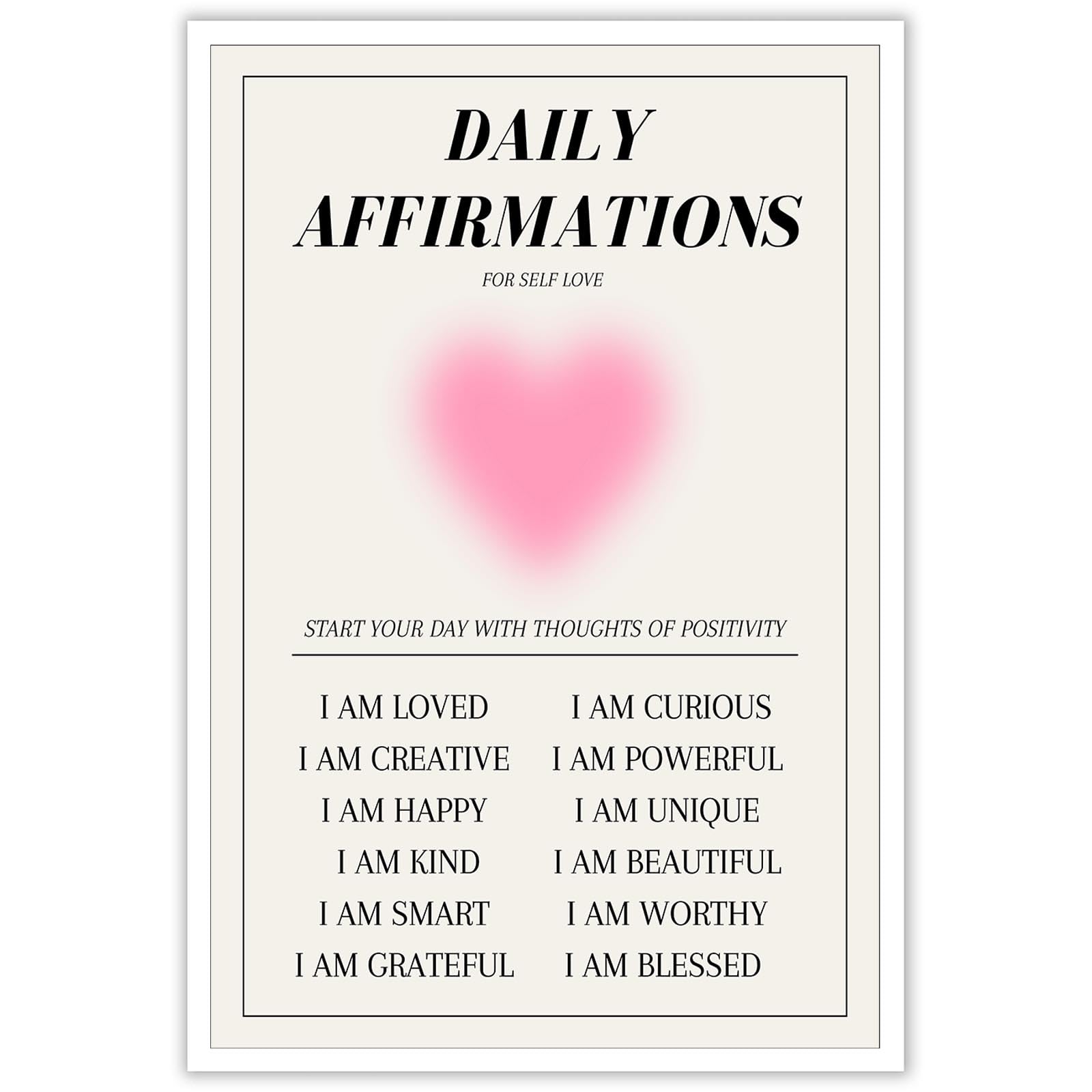 Colorful Aura Retro Canvas Wall Art Cute Pastel Wall Decor