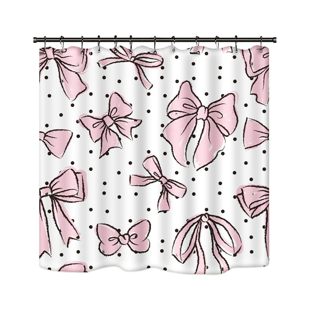 Shower Curtain Bathroom Decor with 12 Plastic Hooks 72 x 72 Inch