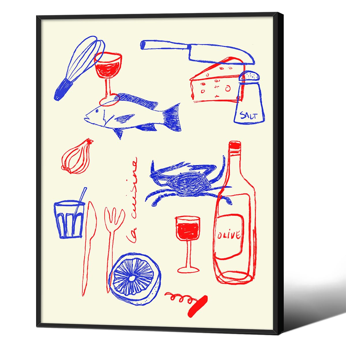 Modern Italian Kitchen Colorful Wall Art