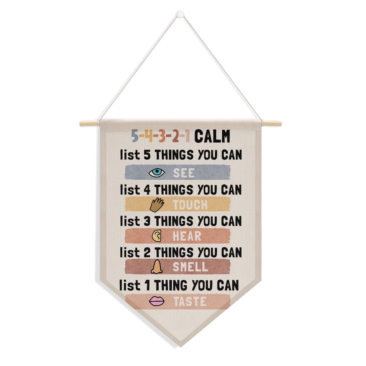 Preppy Positive Affirmations Wall Hanging Pennant Flag â€?Aesthetic Decor for Classroom, Bedroom, or Home