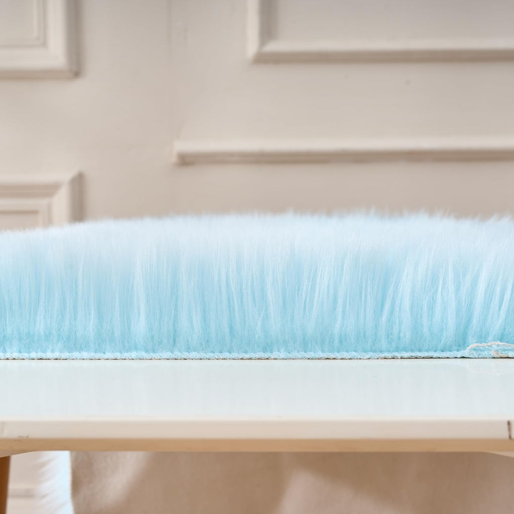 Ultra Soft Faux Fluffy/Fuzzy Shaggy Area Rug - Fur Chair Cover Seat Pad