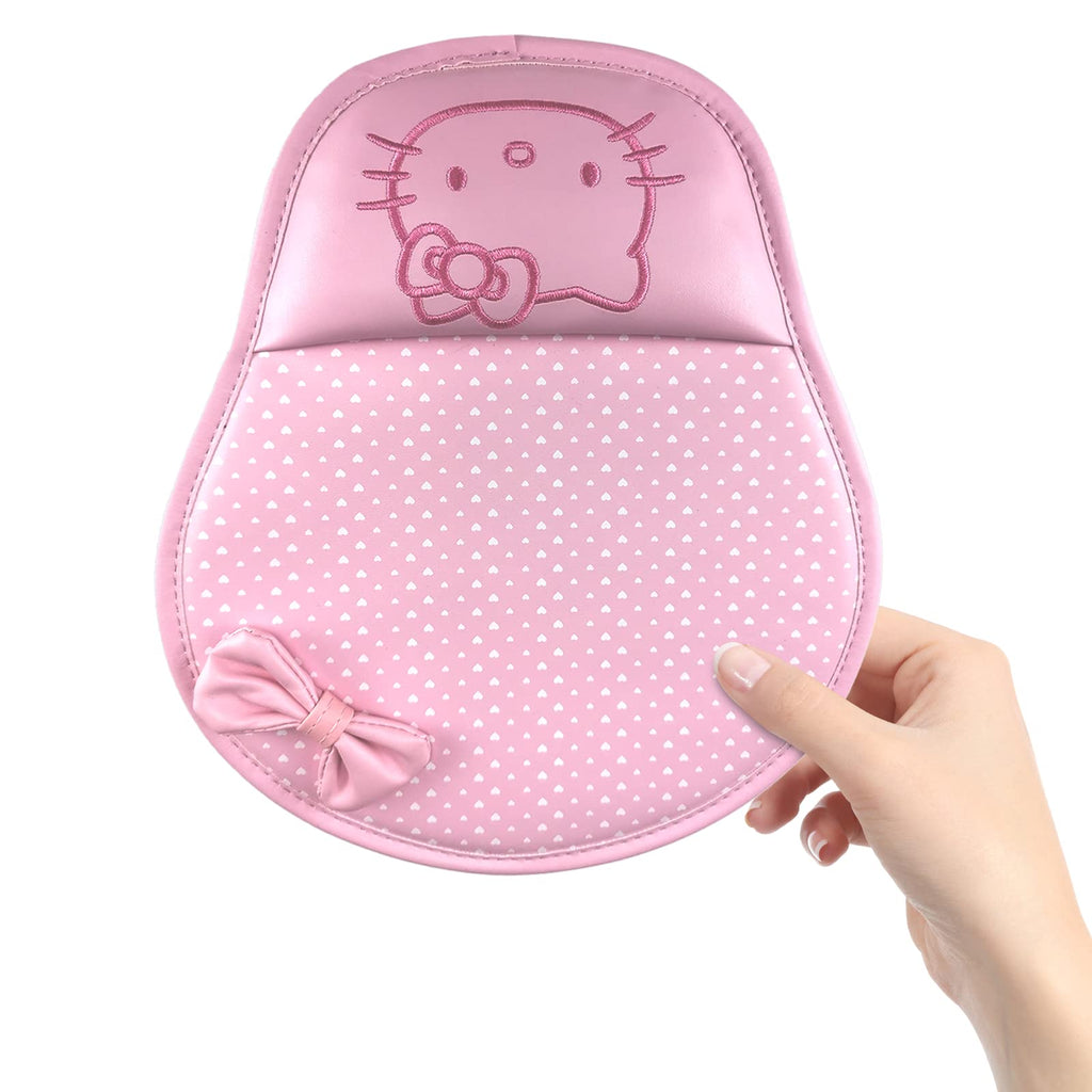 Hello Kitty Mouse Pad Wrist Protected Computer PU Leather Wrist Rest Mouse Pad Mat (Pink)