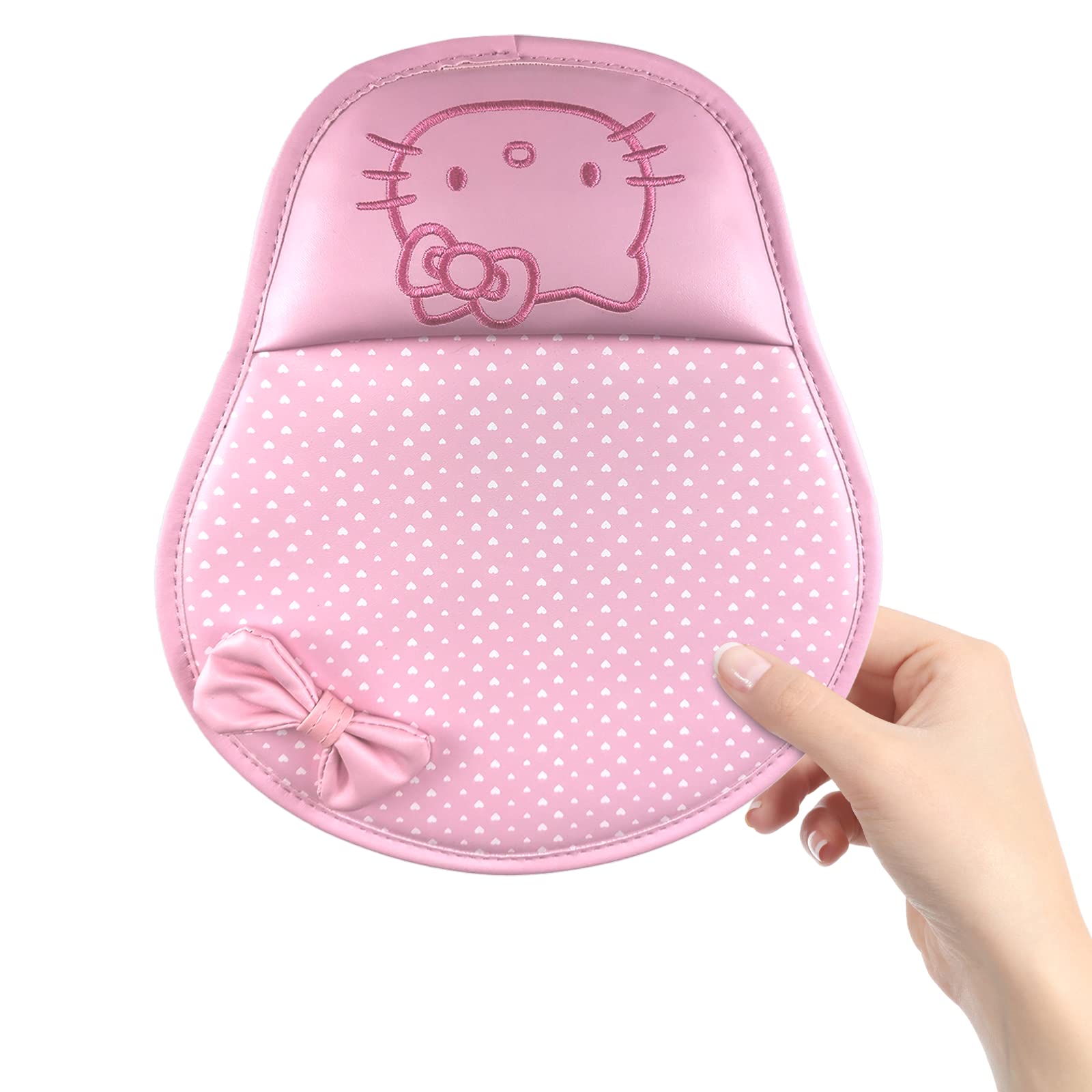 Hello Kitty Mouse Pad Wrist Protected Computer PU Leather Wrist Rest Mouse Pad Mat (Pink)