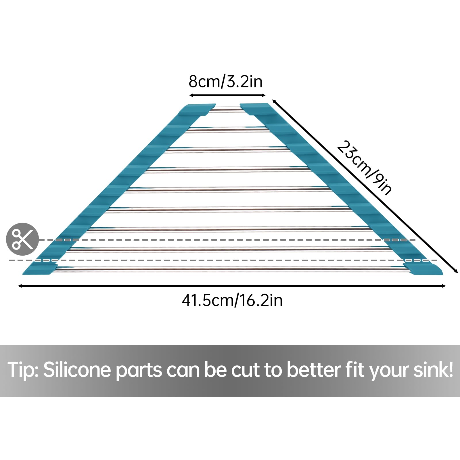 Triangle Foldable Dish Drying Rack, Small Roll-Up - Stainless Steel Over Sink Drainer for Kitchen Sink Corner, Rustproof