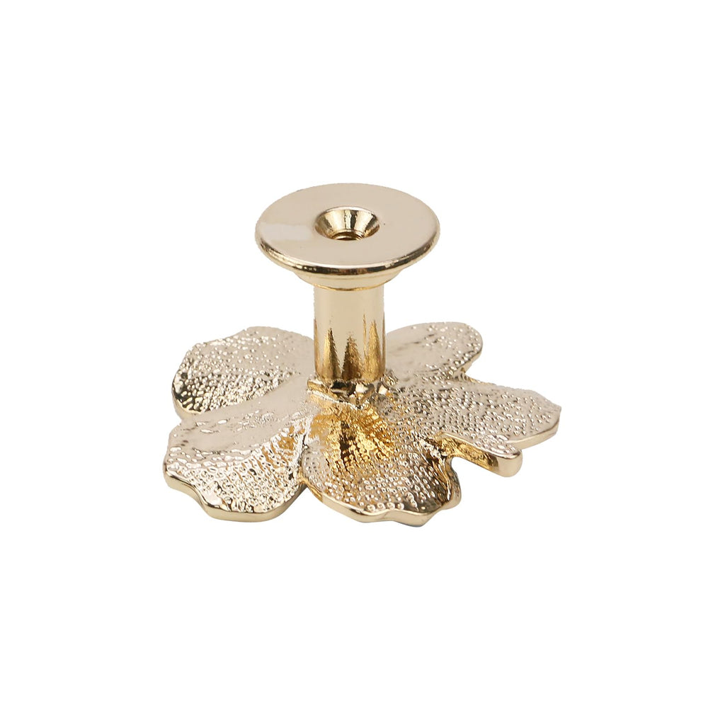 Flower Metal Knobs for Drawer, Dresser, Mounting Screws, 4 PCS 1.7inch