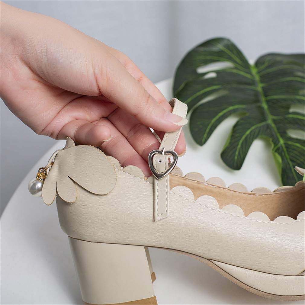 Women's Cute Lolita Cosplay Shoes Mid Chunky Heel Mary Jane Pumps