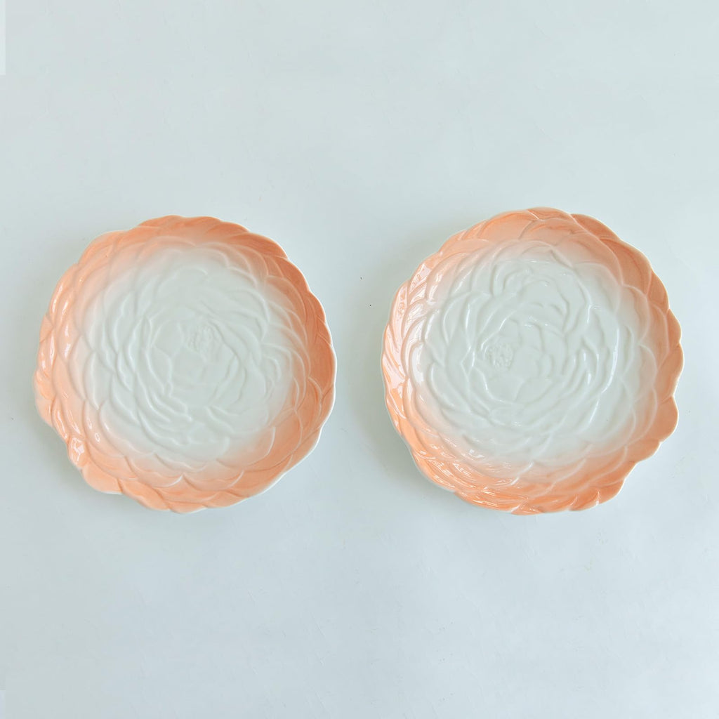 Floral Lines Design, 8" Ceramic Dinner Plates