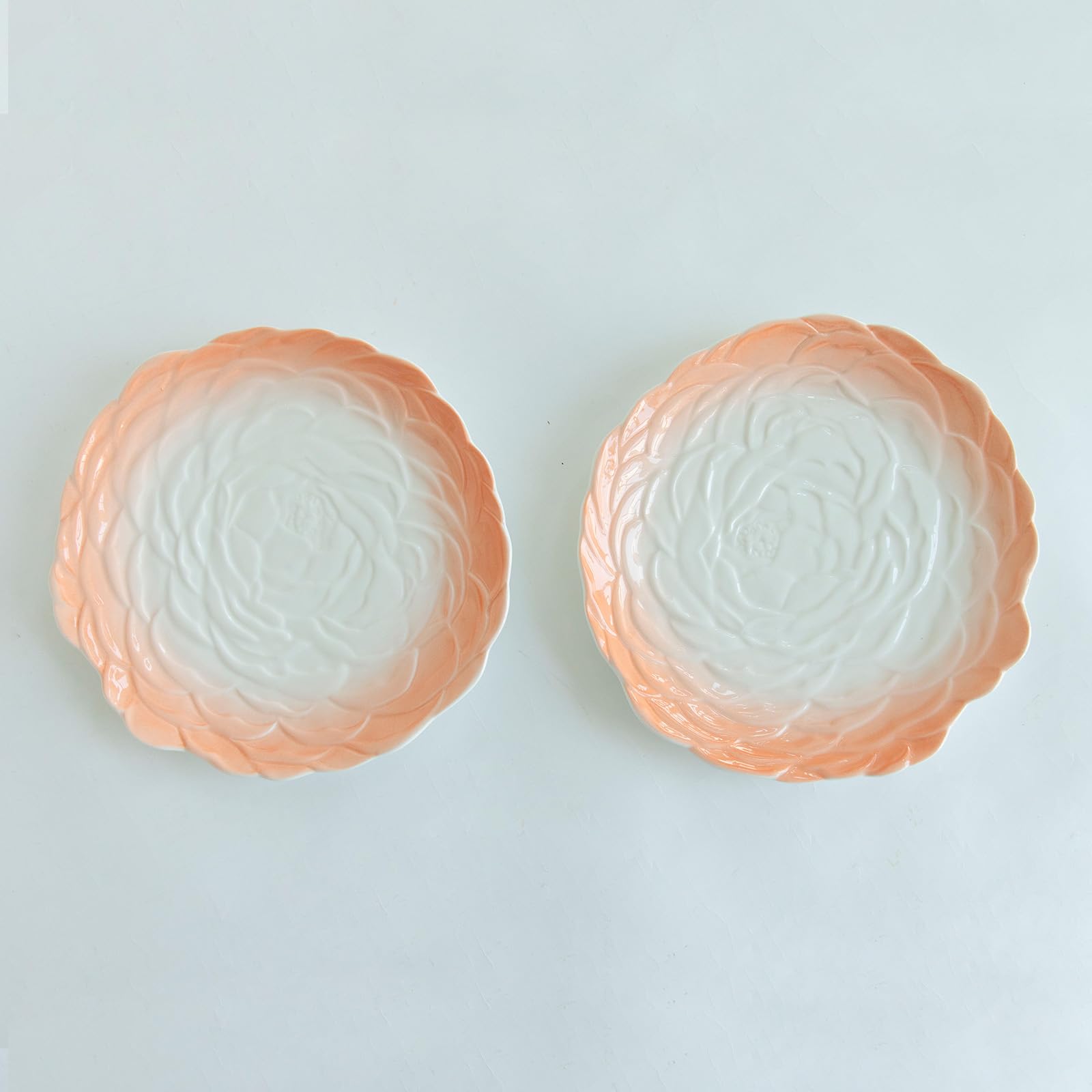 Floral Lines Design, 8" Ceramic Dinner Plates