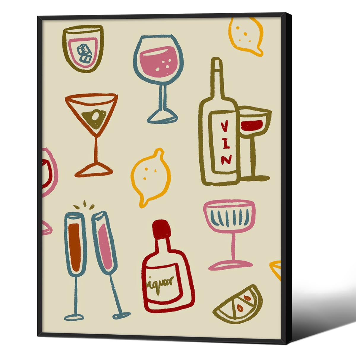 Modern Italian Kitchen Colorful Wall Art