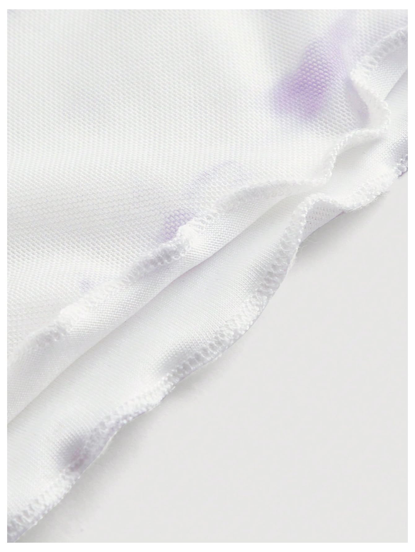 Verdusa Women's Floral Print Mesh Bell Sleeve Tie-Front Top with Lettuce Trim