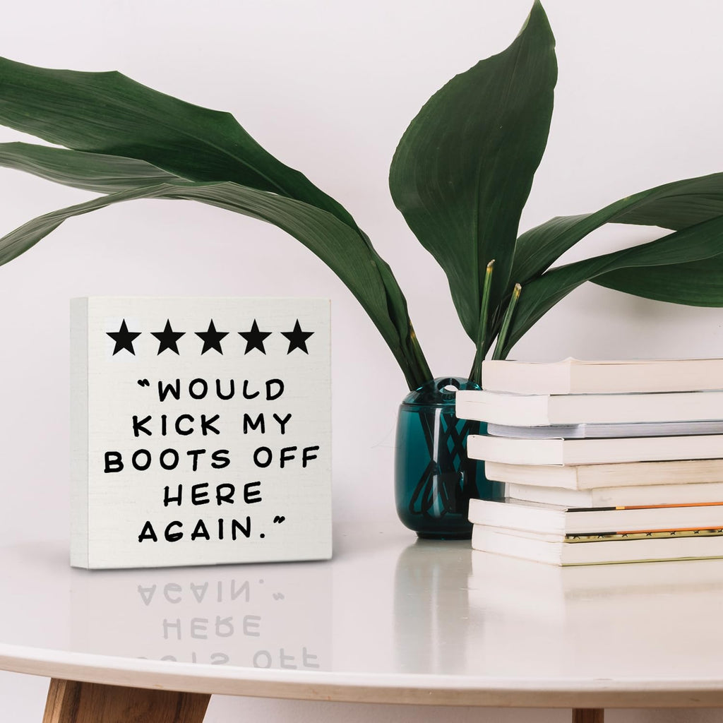 Funky 70s Preppy Wooden Sign, Affirmation Wooden Box Sign Decor, 5x5 Inch