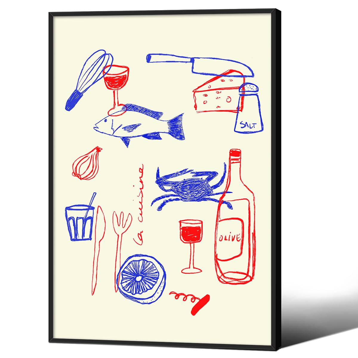 Modern Italian Kitchen Colorful Wall Art