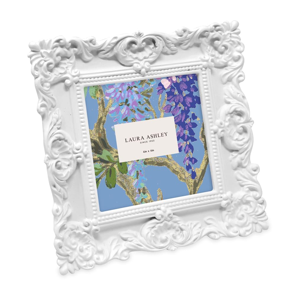 Resin Picture Frame â€?Handcrafted Floral Design with Easel for Tabletop and Wall Display