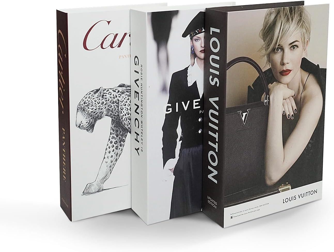 Coffee Table Decorative Books For Home Decor, Fake Books For Decoration, Aesthetic Bookshelf Decor for Living Room Office Bedroom, 3 Piece.