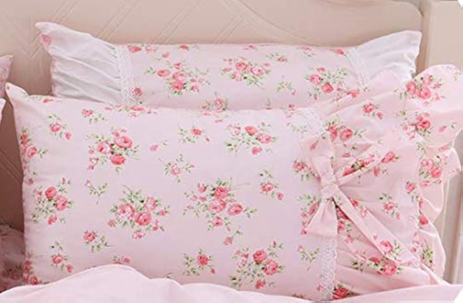 Floral Ruffle Design Throw Pillow Sham Cushion Heart Decoration Pillow Shaped Sofa Bed Throw Pillows