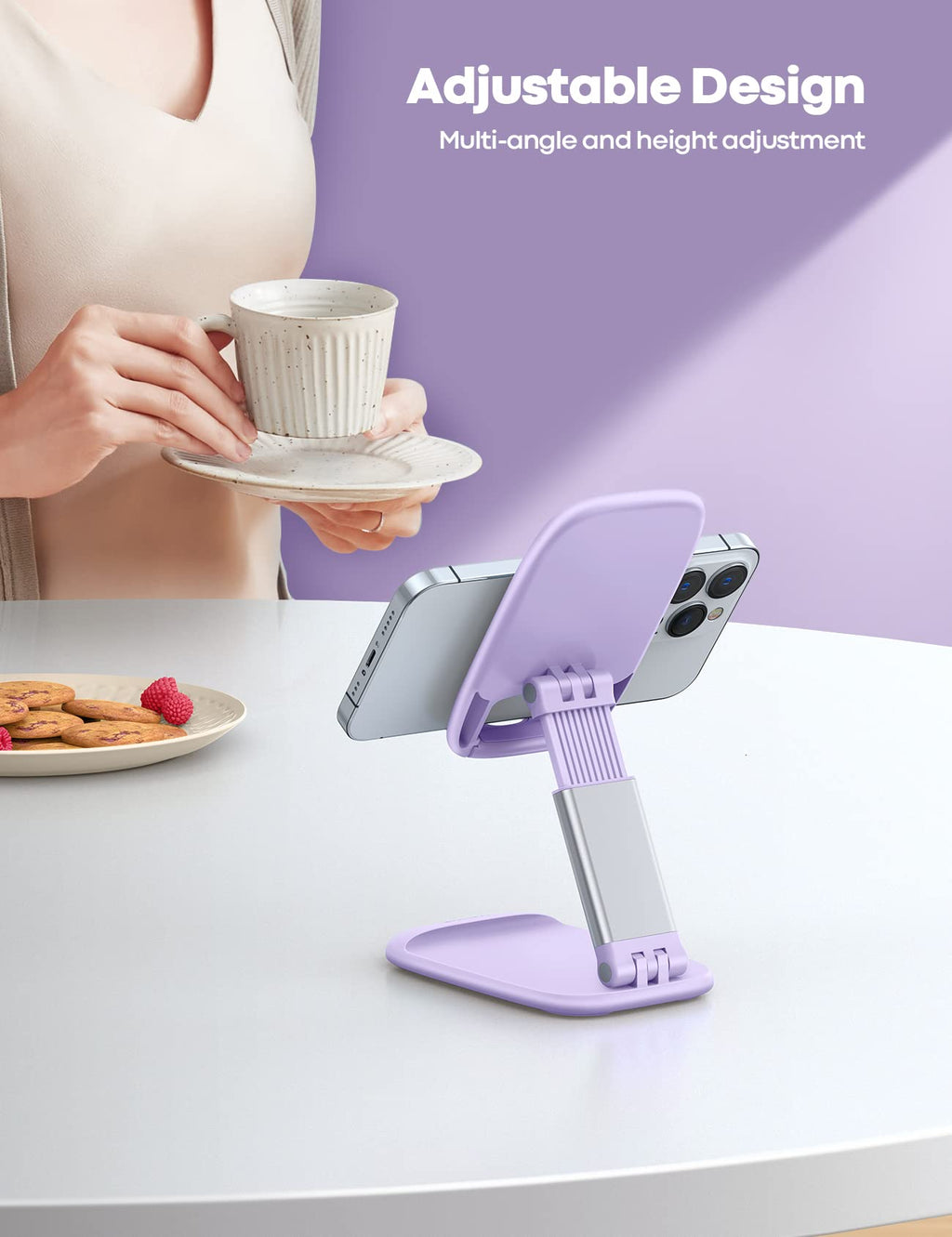 Phone Stand â€?Desktop Cell Phone Holder for Office Desk (4-8")