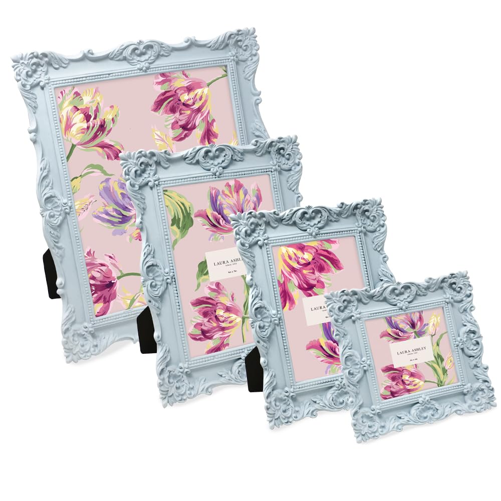 Resin Picture Frame â€?Handcrafted Floral Design with Easel for Tabletop and Wall Display