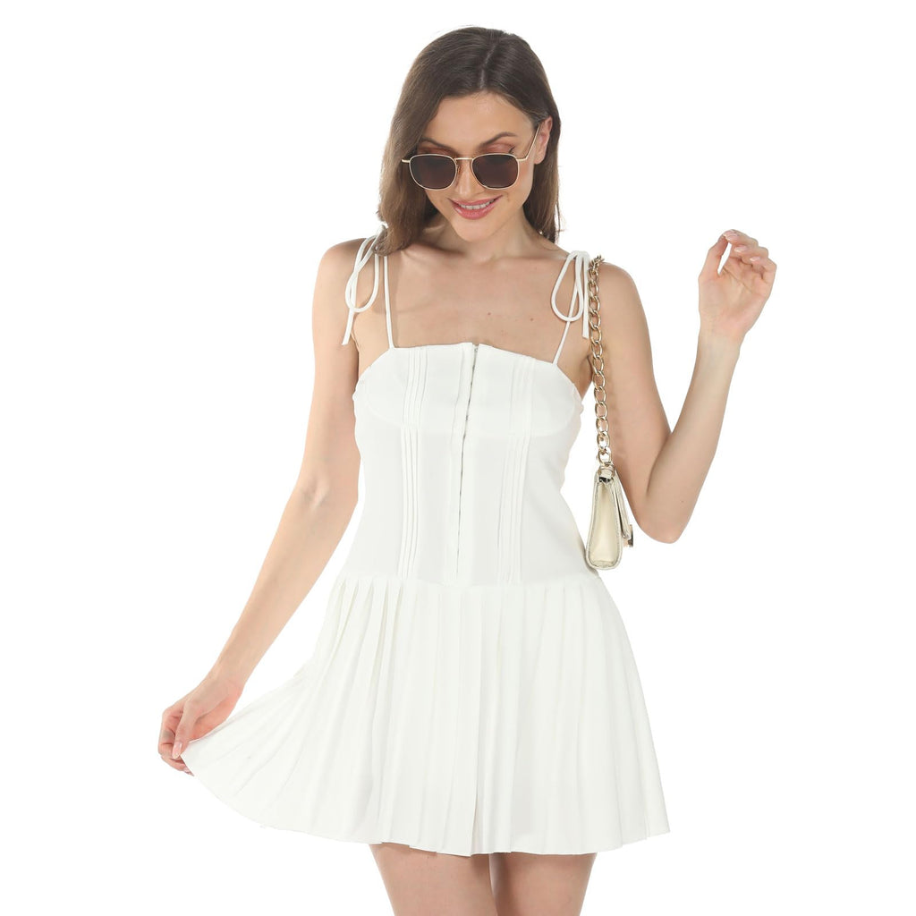 Women's French Sexy Slim Dress Backless Strappy Halter Dress