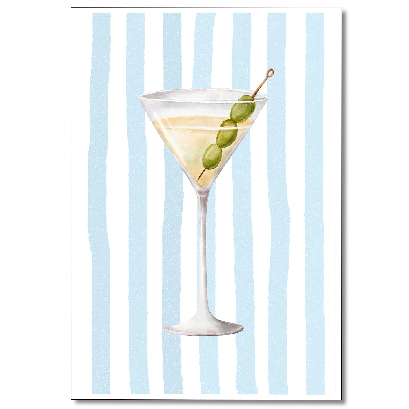 Vintage Watercolor Cocktail Posters Funky Minimalist Aesthetic Prints
