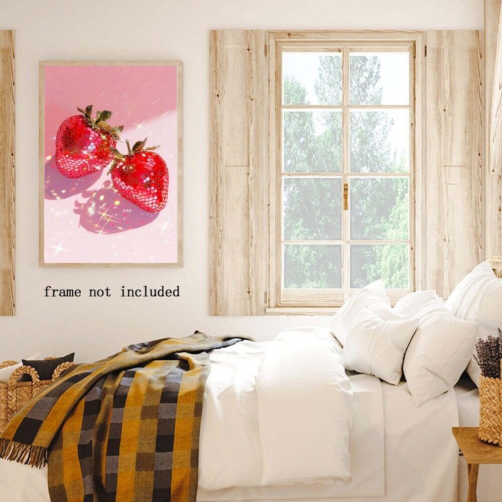 Disco Ball Fruits Canvas Print â€?Trendy Glam Wall Art