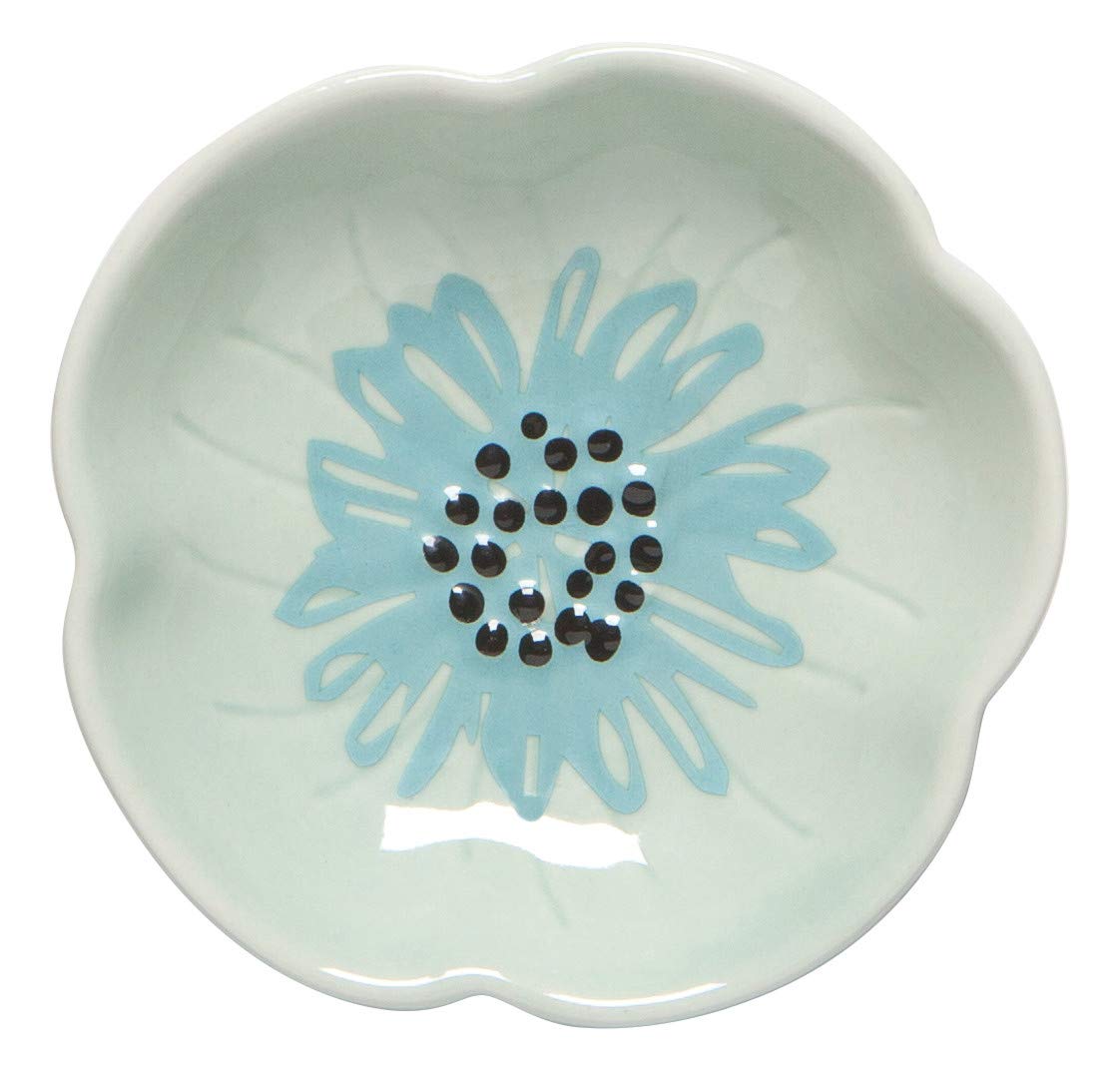 Flower Shaped Ceramic Pinch Bowl Set, Soy Sauce Dish, Set of 6