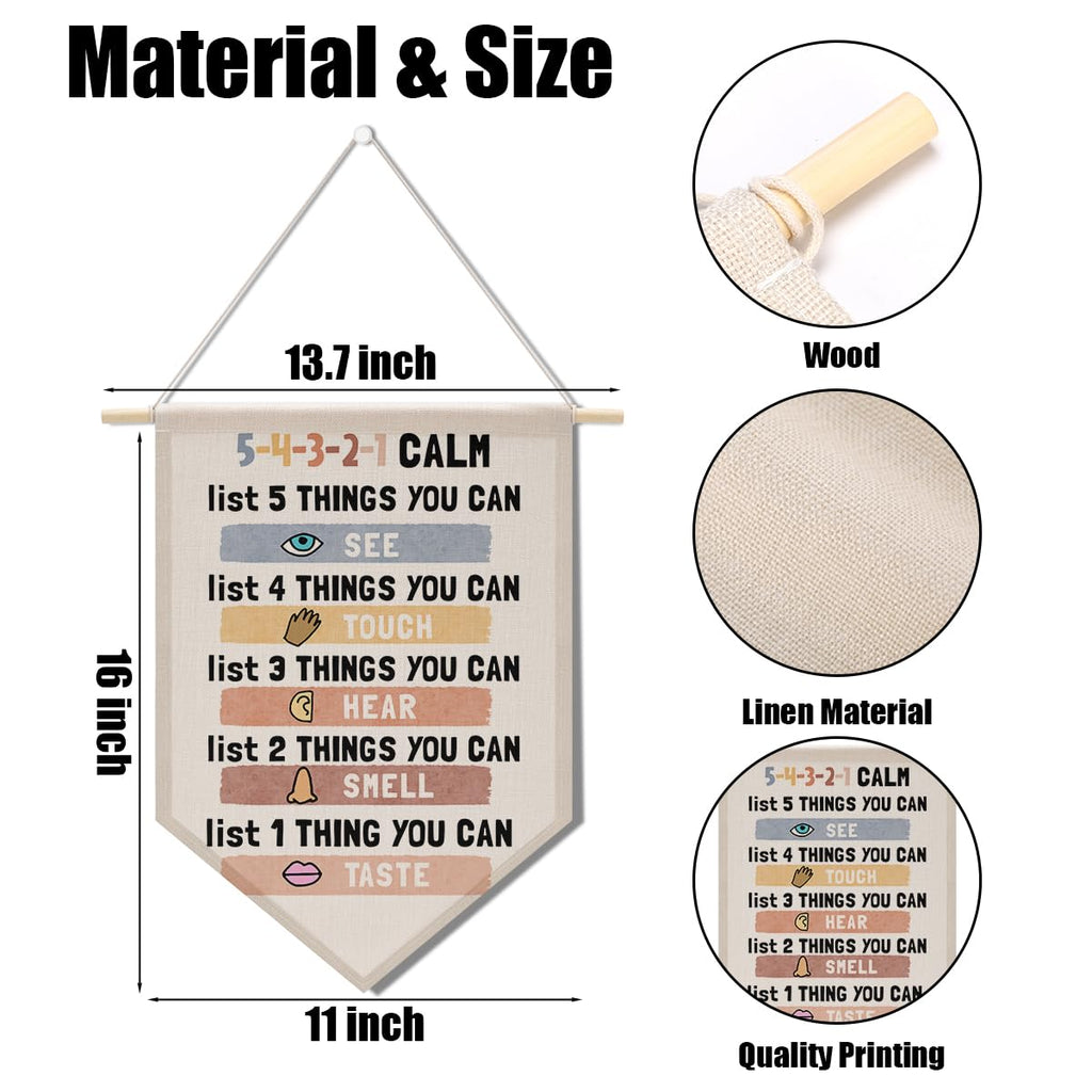 Preppy Positive Affirmations Wall Hanging Pennant Flag â€?Aesthetic Decor for Classroom, Bedroom, or Home