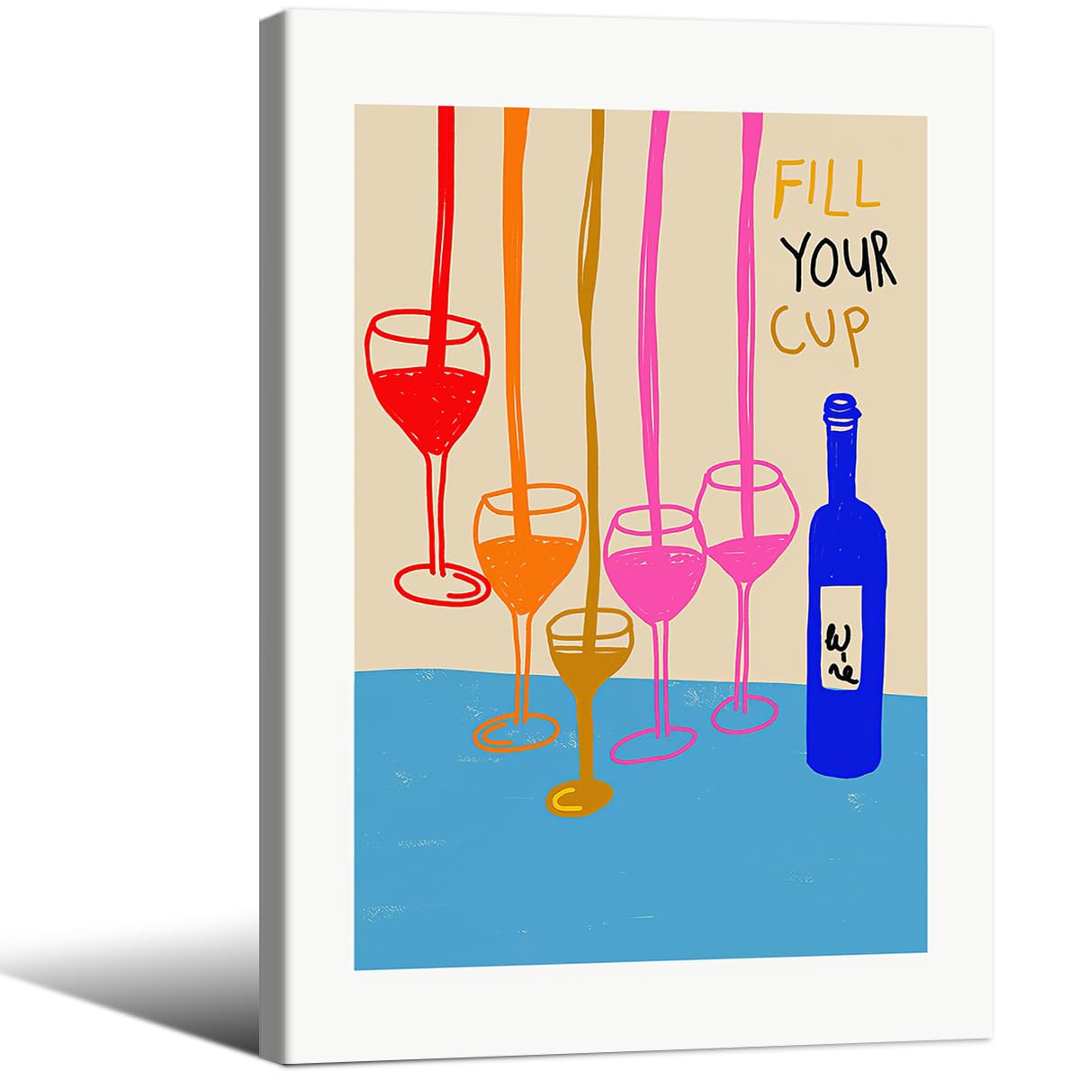 Modern Italian Kitchen Colorful Wall Art