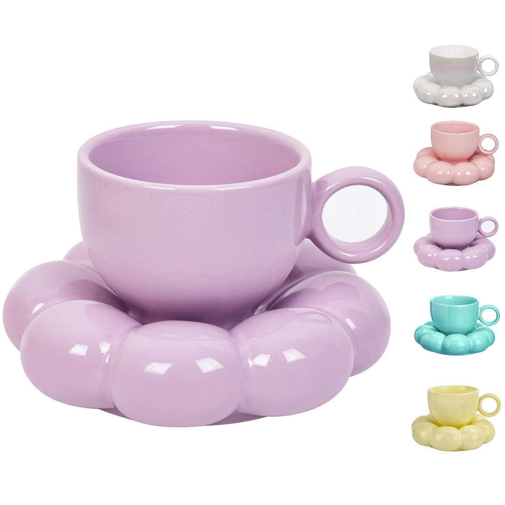 Coffee Mug, Tea Cup and Saucer Set with Spoon  10oz