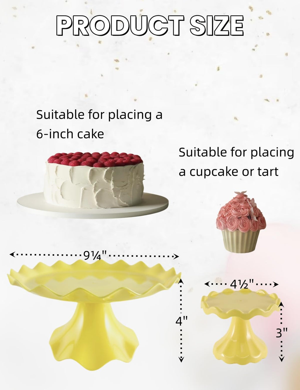 Cake Stand Set, Laced Cake Stand, Mini Cupdake Holder 3 Pcs