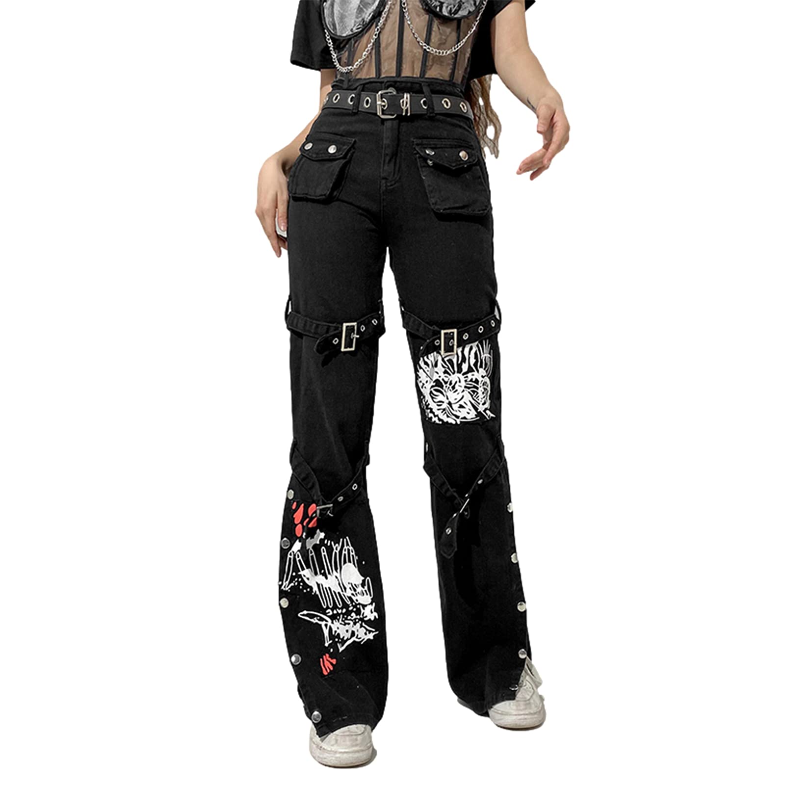 Women's Y2K High-Waisted Boyfriend Jeans â€?Streetwear Denim Pants